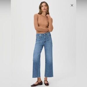 Paige Anessa Jeans Sunnie Distressed Crop Jeans Size 28